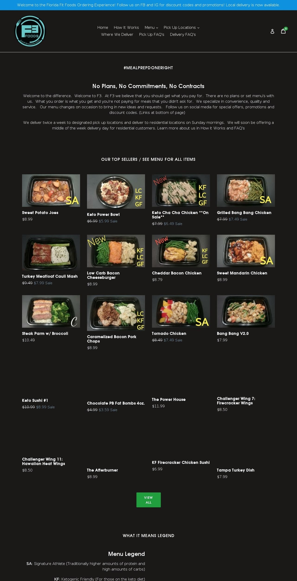 eatf3foods.com — Shopify storefront screenshot