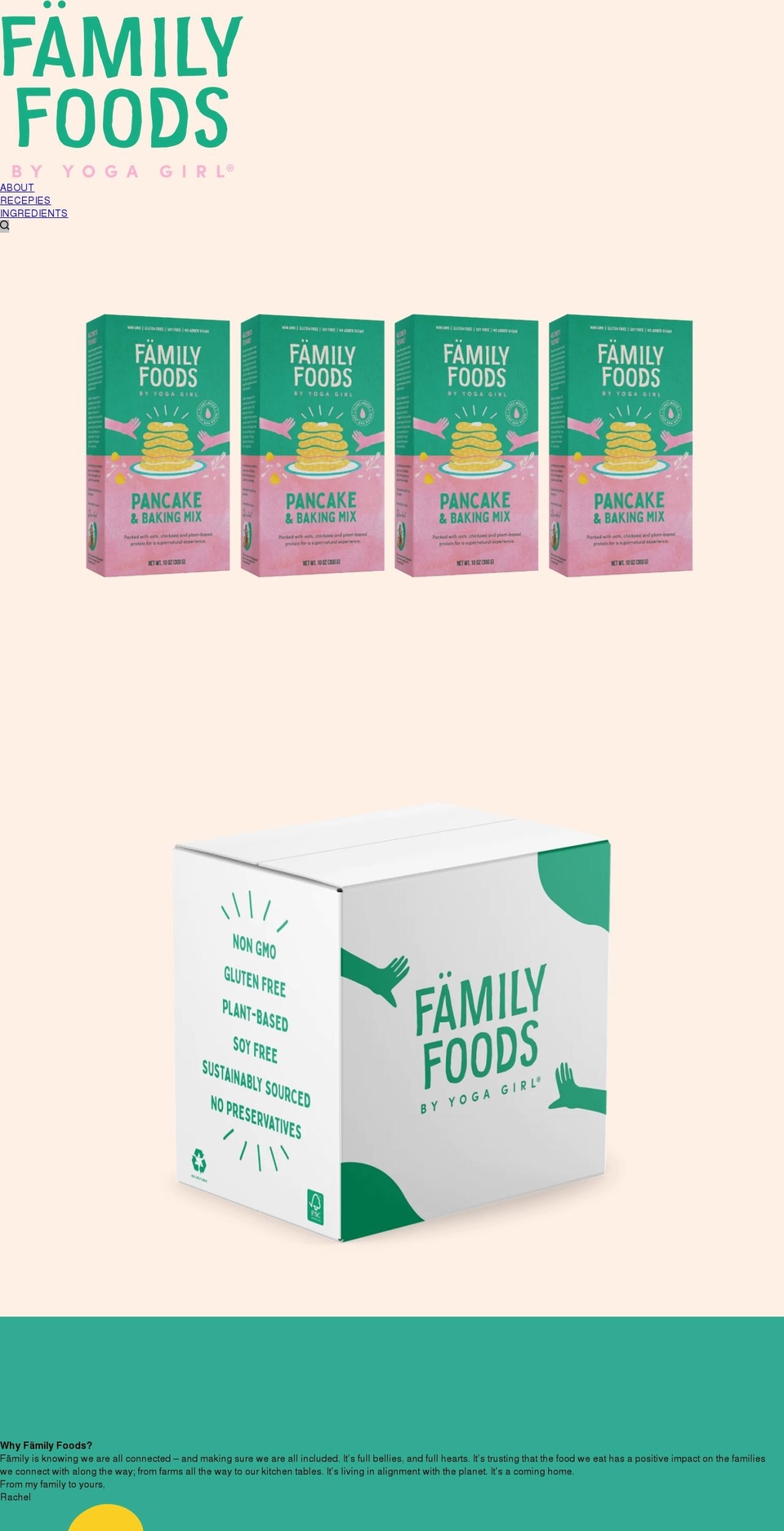 eatfamilyfoods.com shopify website screenshot