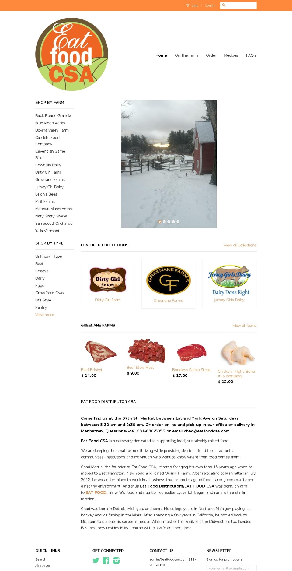 eatfoodcsa.com shopify website screenshot