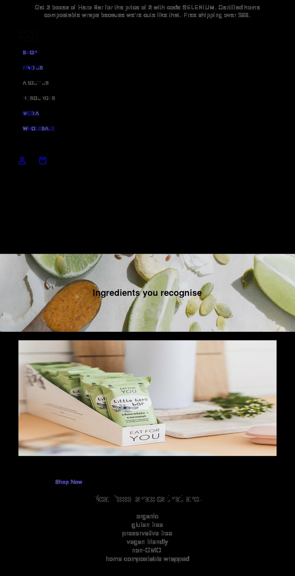 eatforyou.com.au shopify website screenshot