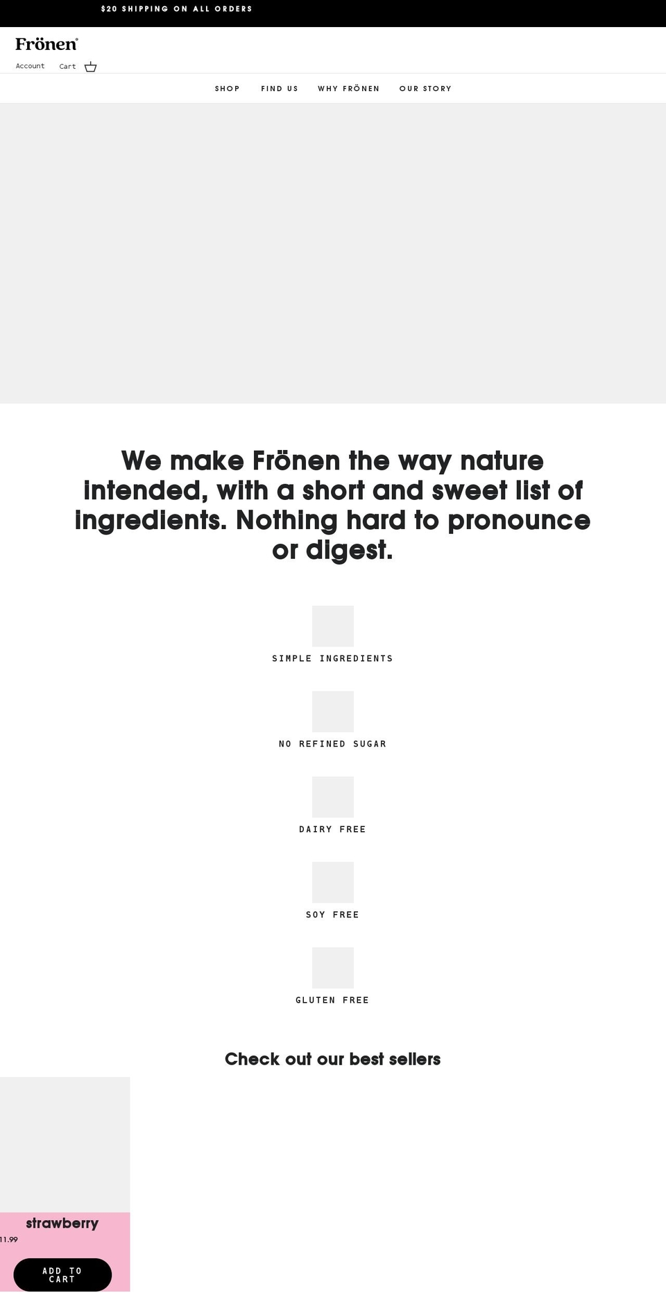 eatfronen.store shopify website screenshot