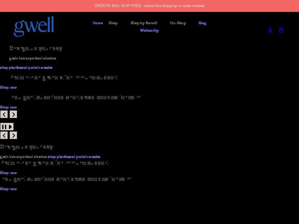 eatgwell.com shopify website screenshot
