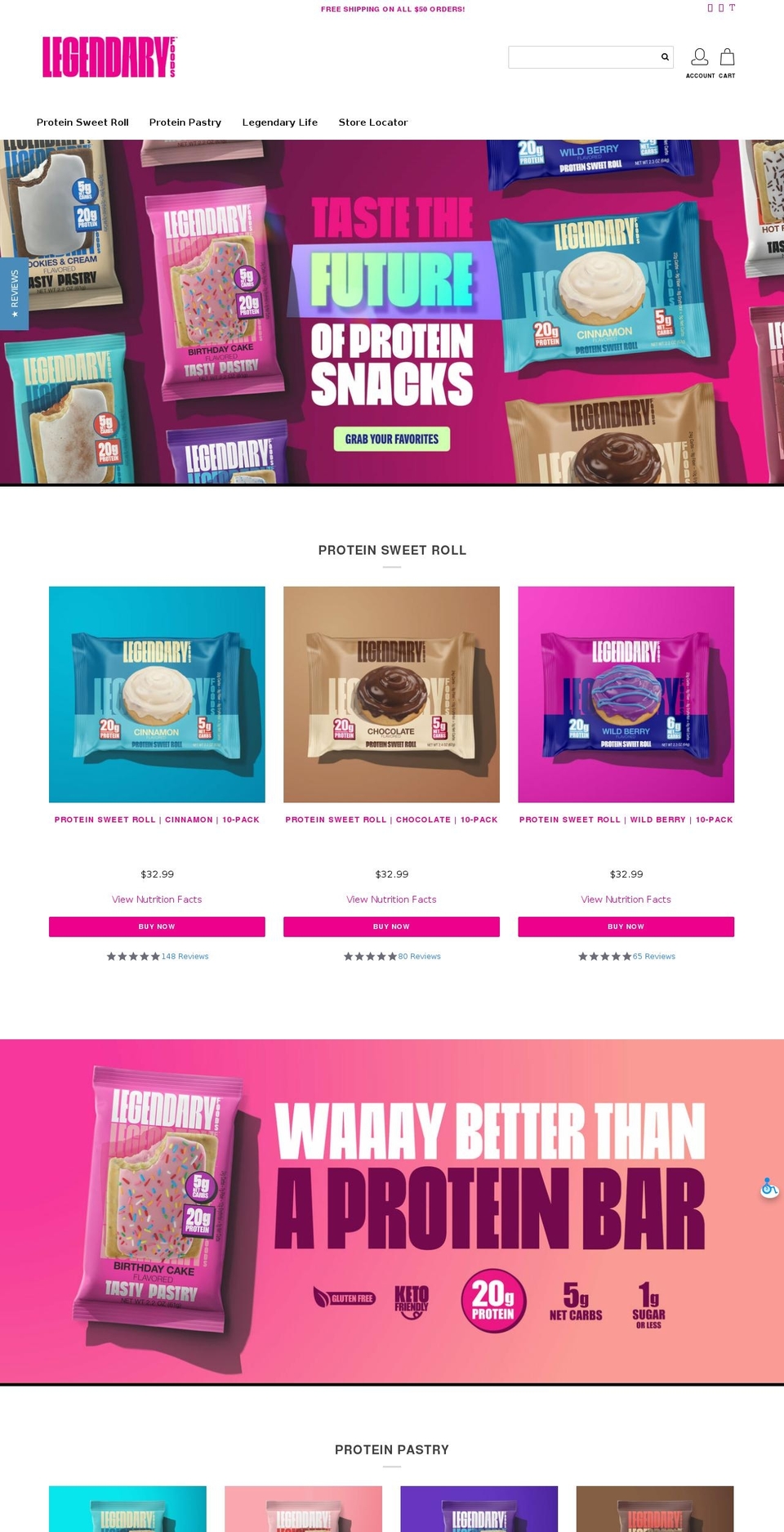 Legend Shopify theme site example eatlegendary.com