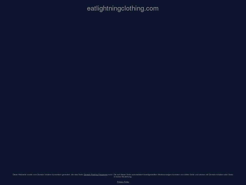 eatlightningclothing.com — Shopify storefront screenshot
