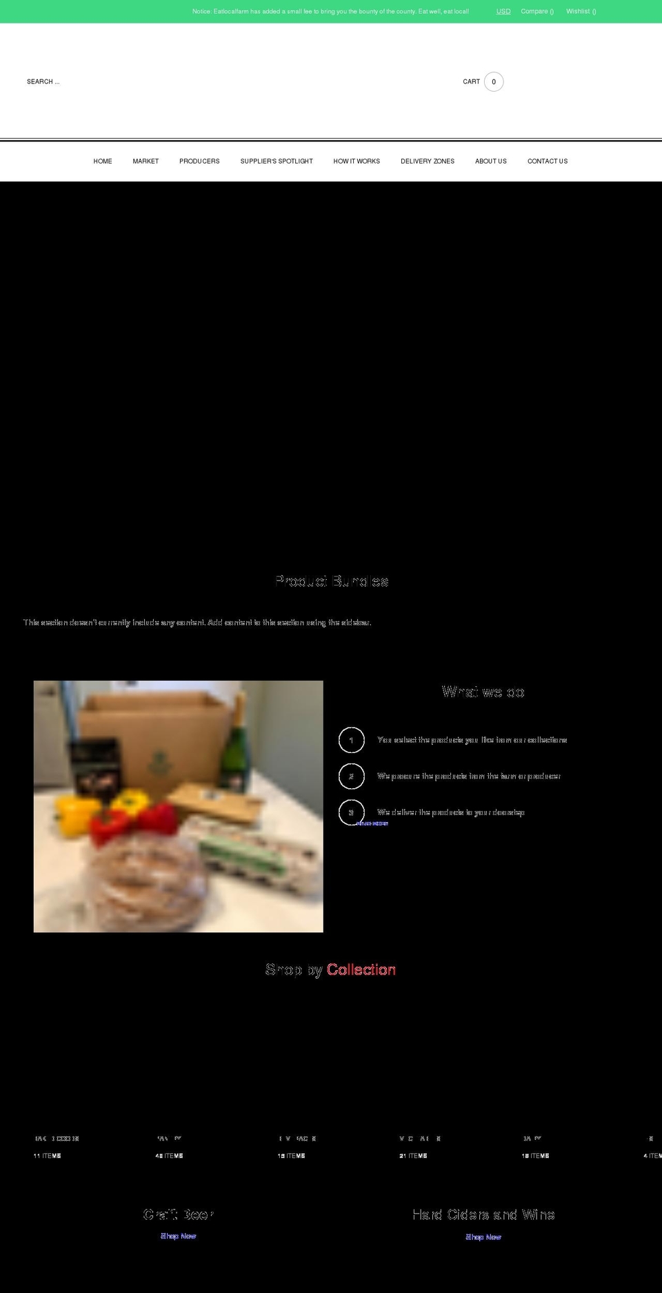 eatlocalfarm.com shopify website screenshot