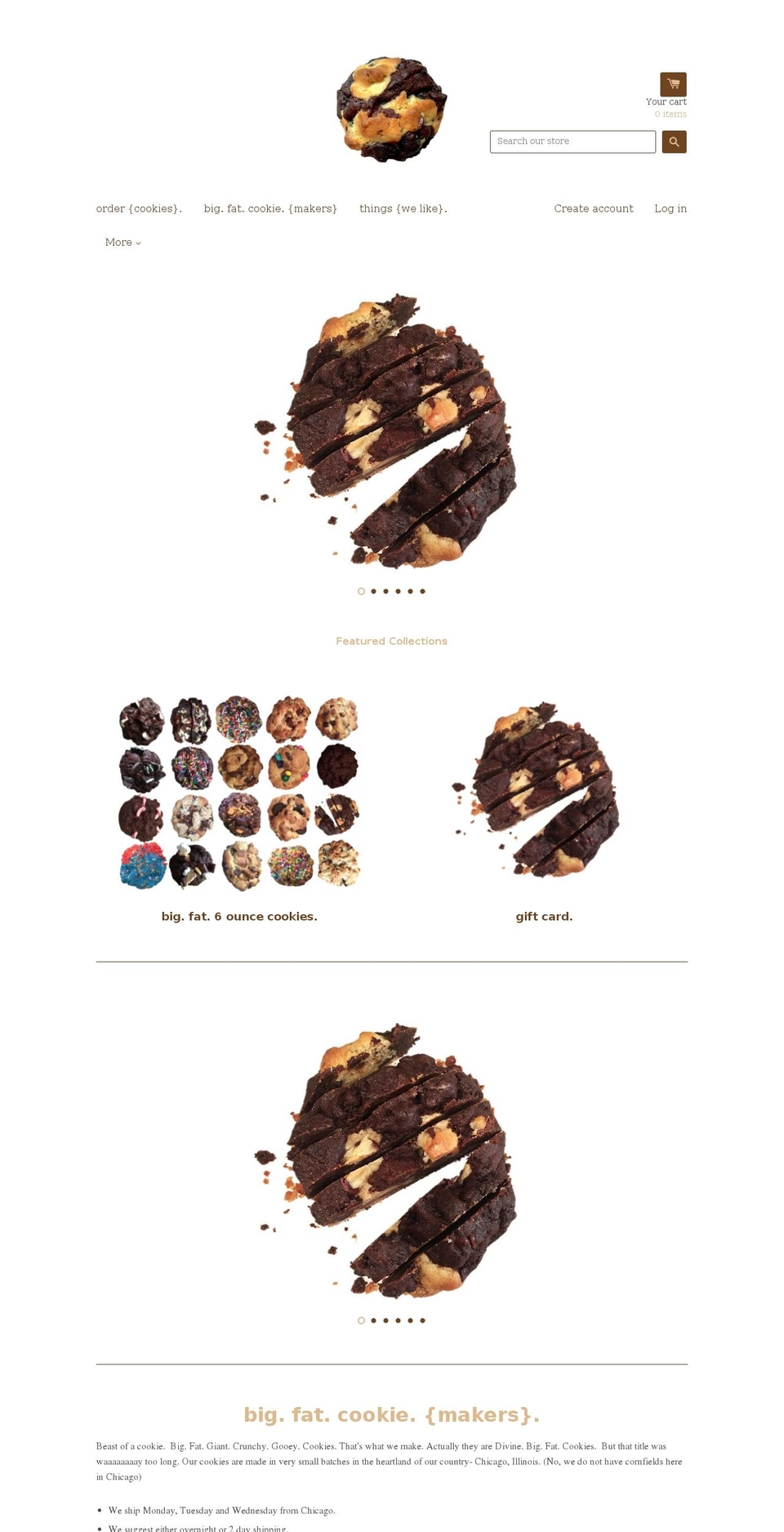 eatmebigfatcookie.com shopify website screenshot