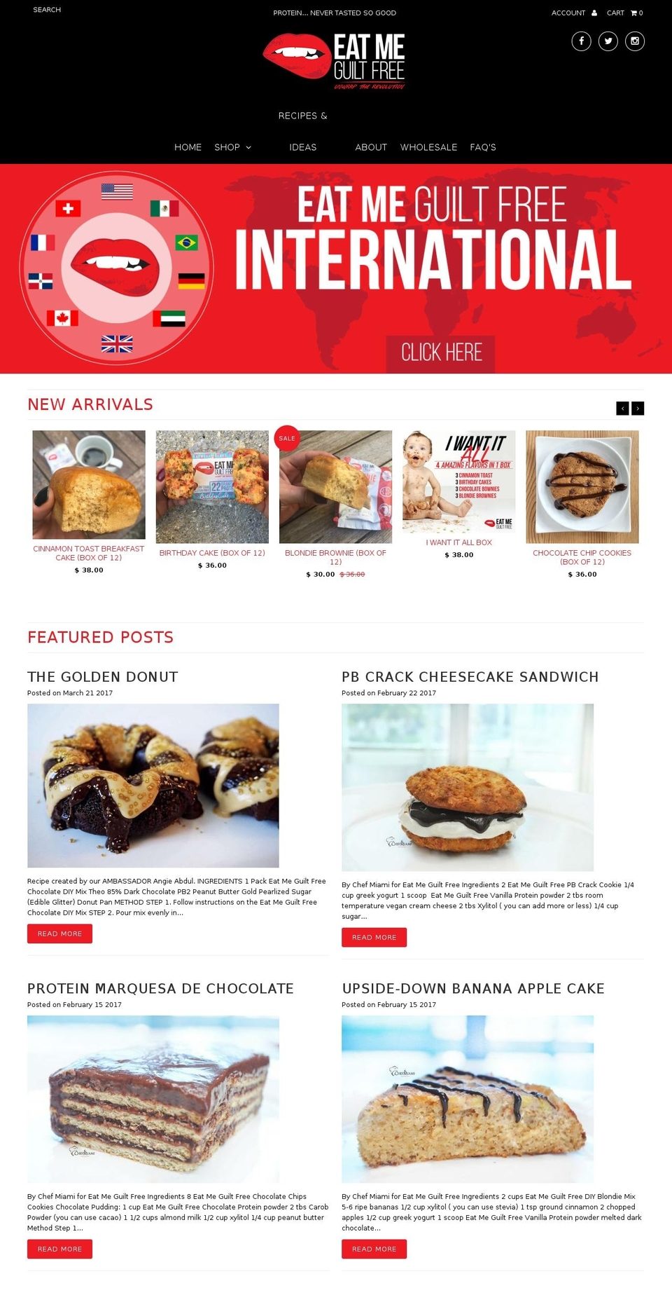 eatmeguiltfree.com shopify website screenshot
