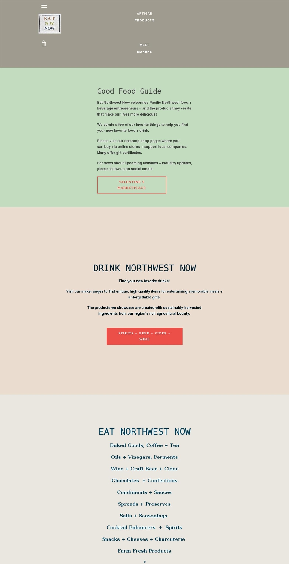 eatoregonnow.org shopify website screenshot