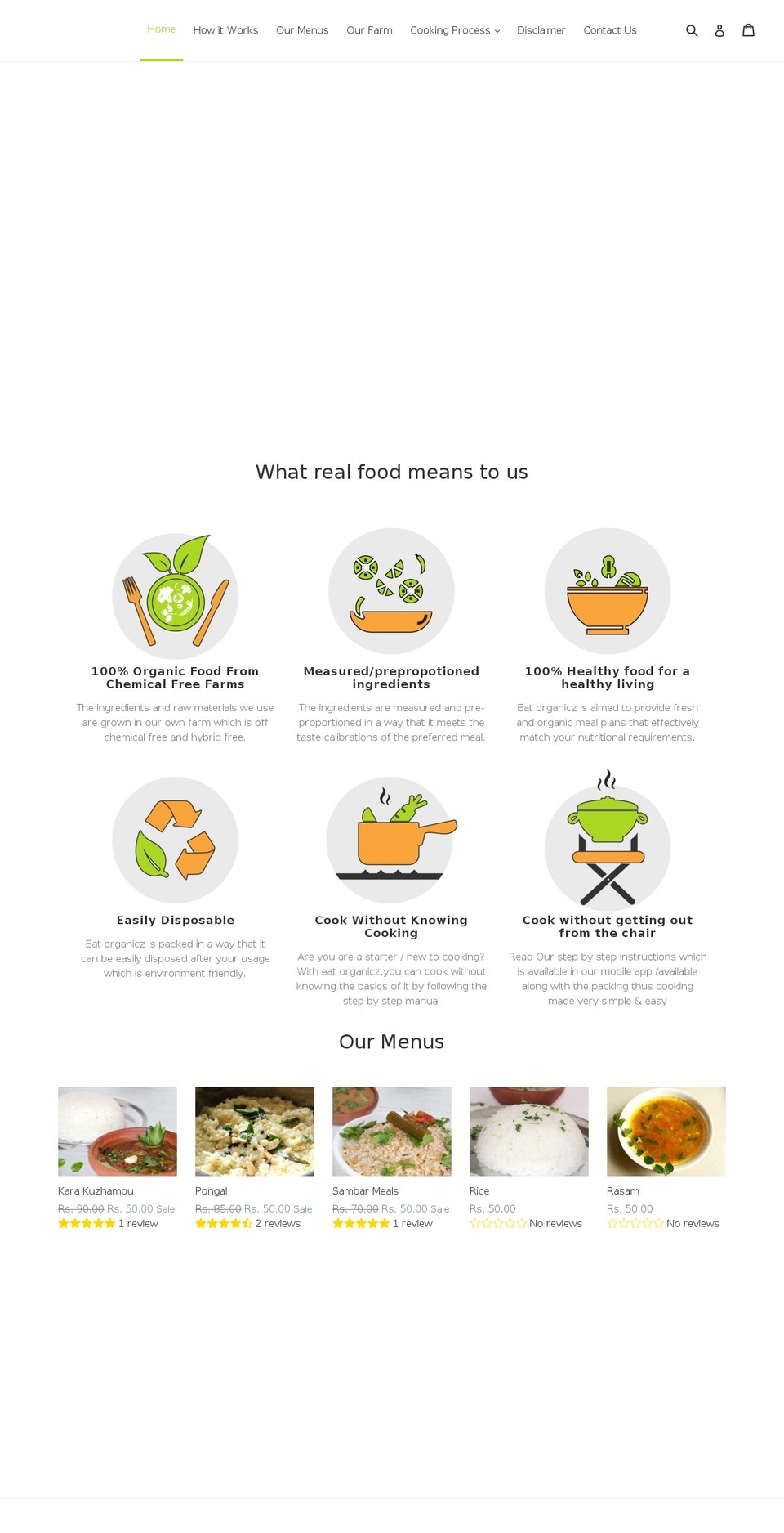 eatorganicz.com — Shopify storefront screenshot