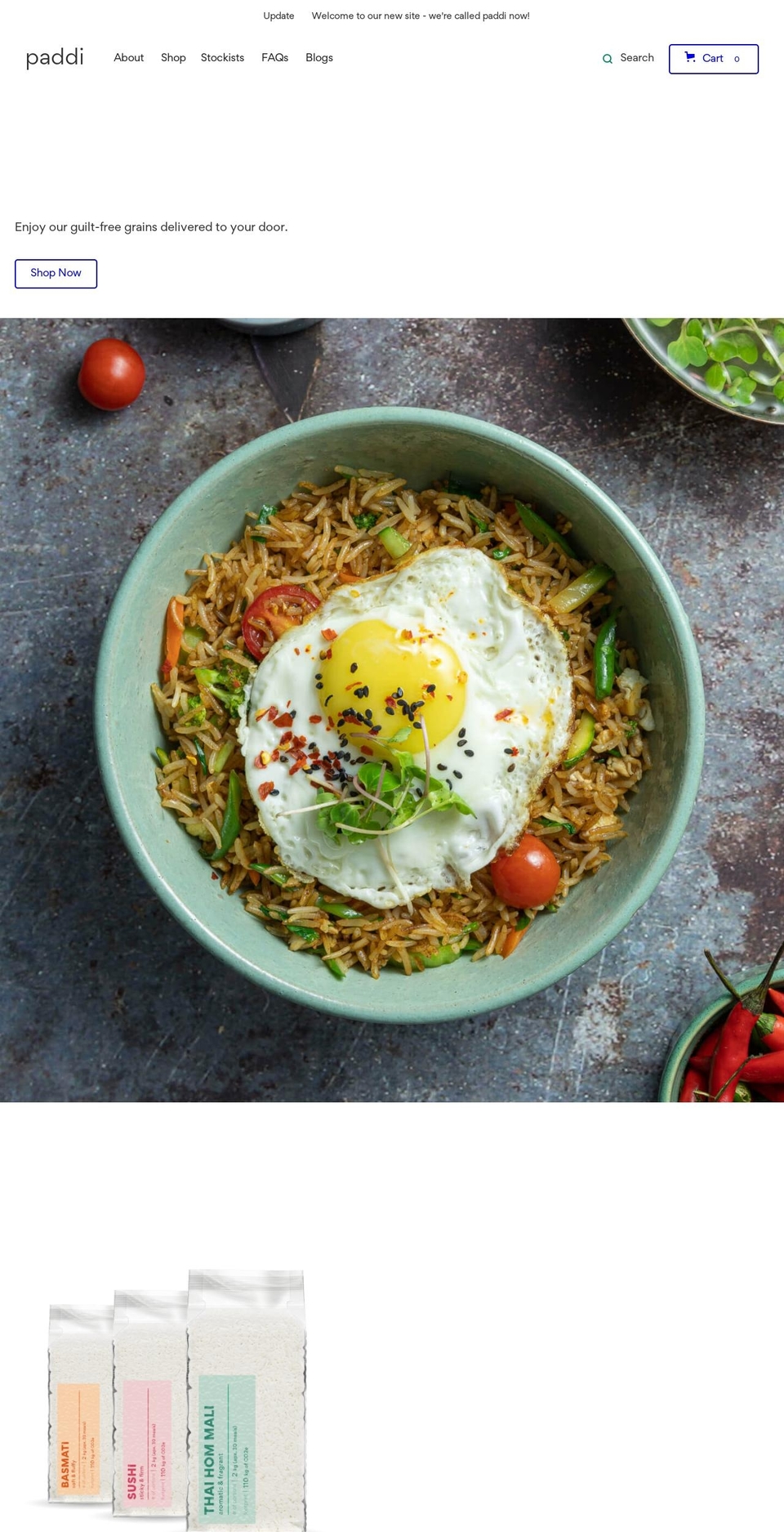 eatpaddi.com shopify website screenshot
