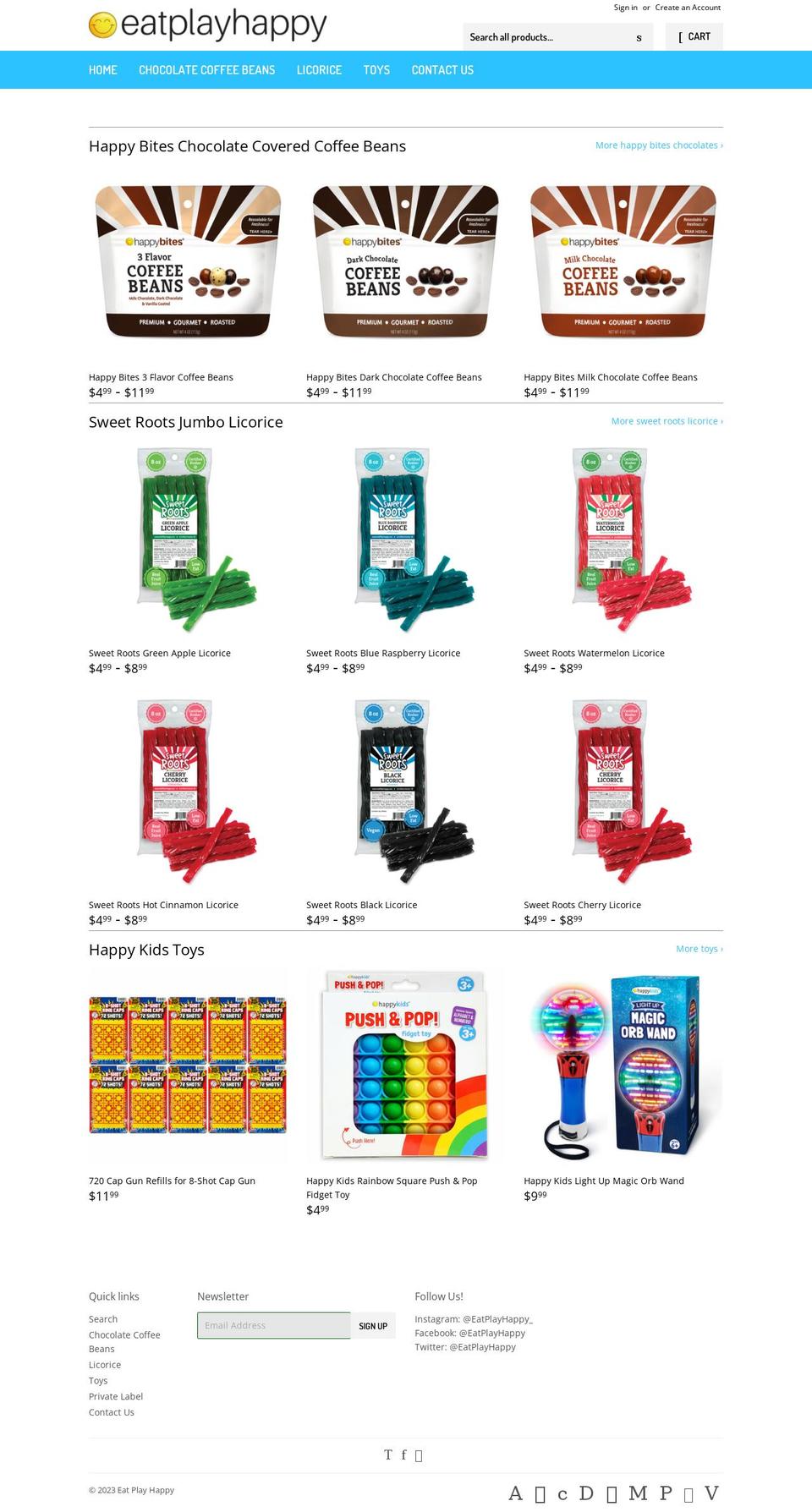 eatplayhappy.com shopify website screenshot