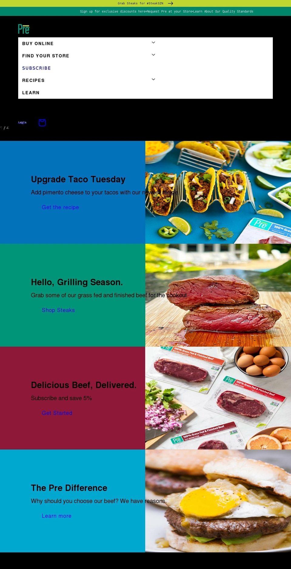 Updated Checkout Shopify theme site example eatpre.com