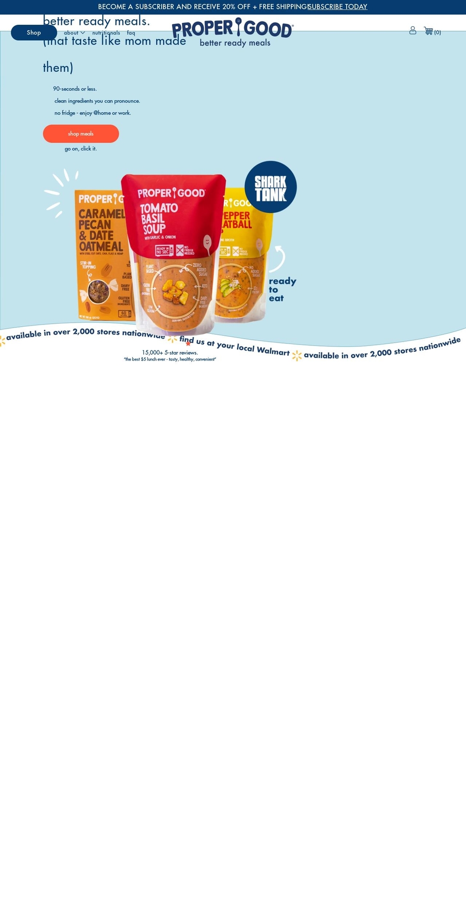 eatpropergood.com shopify website screenshot