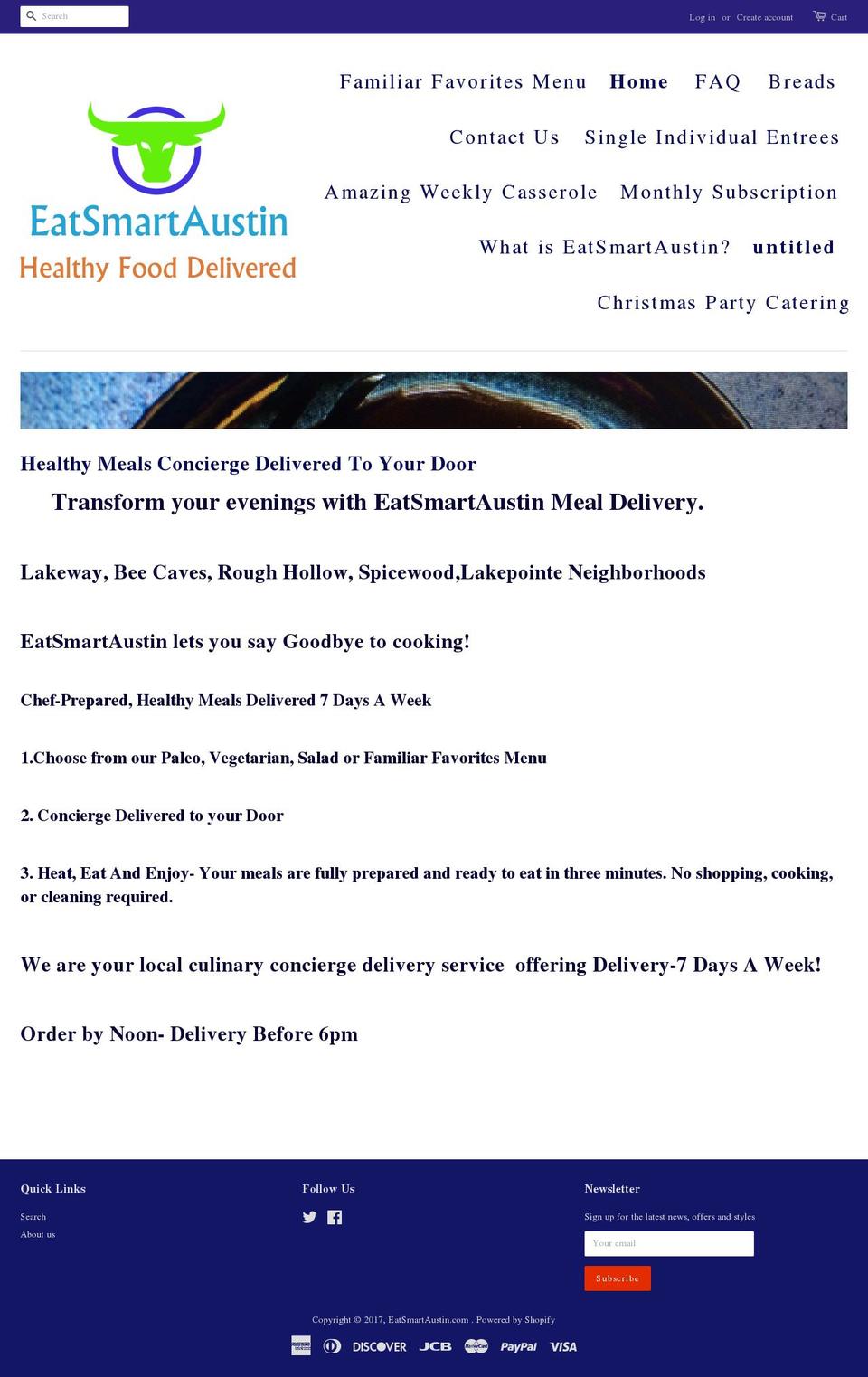 eatsmartaustin.com shopify website screenshot