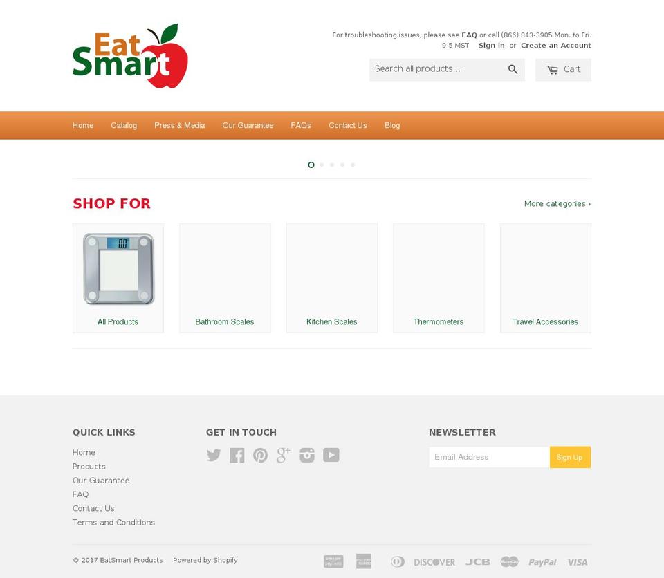 eatsmartproducts.com shopify website screenshot