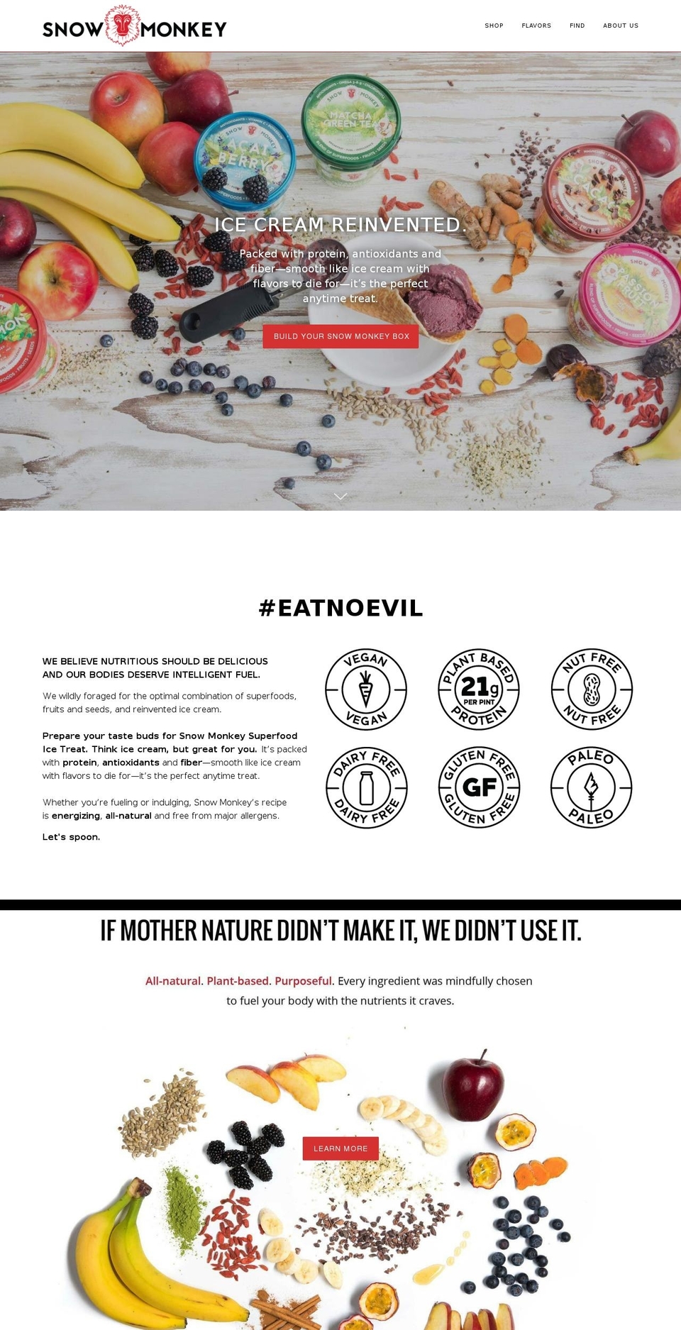 eatsnowmonkey.com — Shopify storefront screenshot