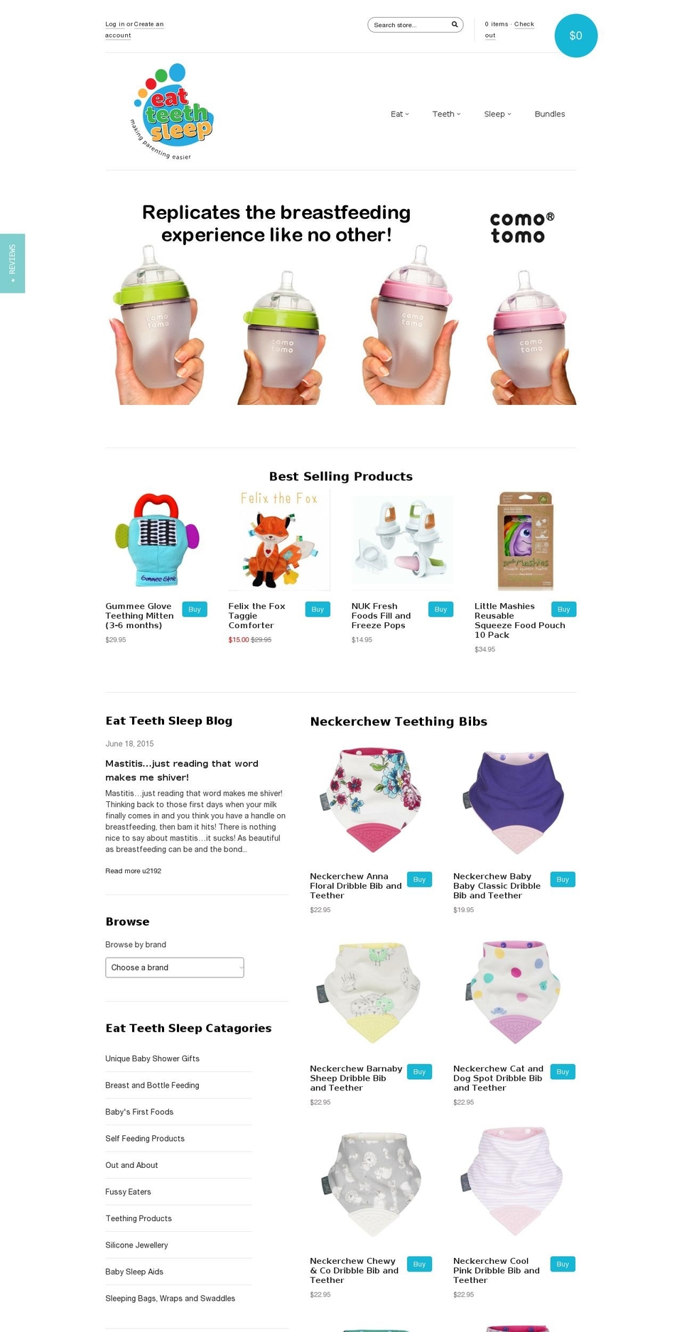 eatteethsleep.com shopify website screenshot