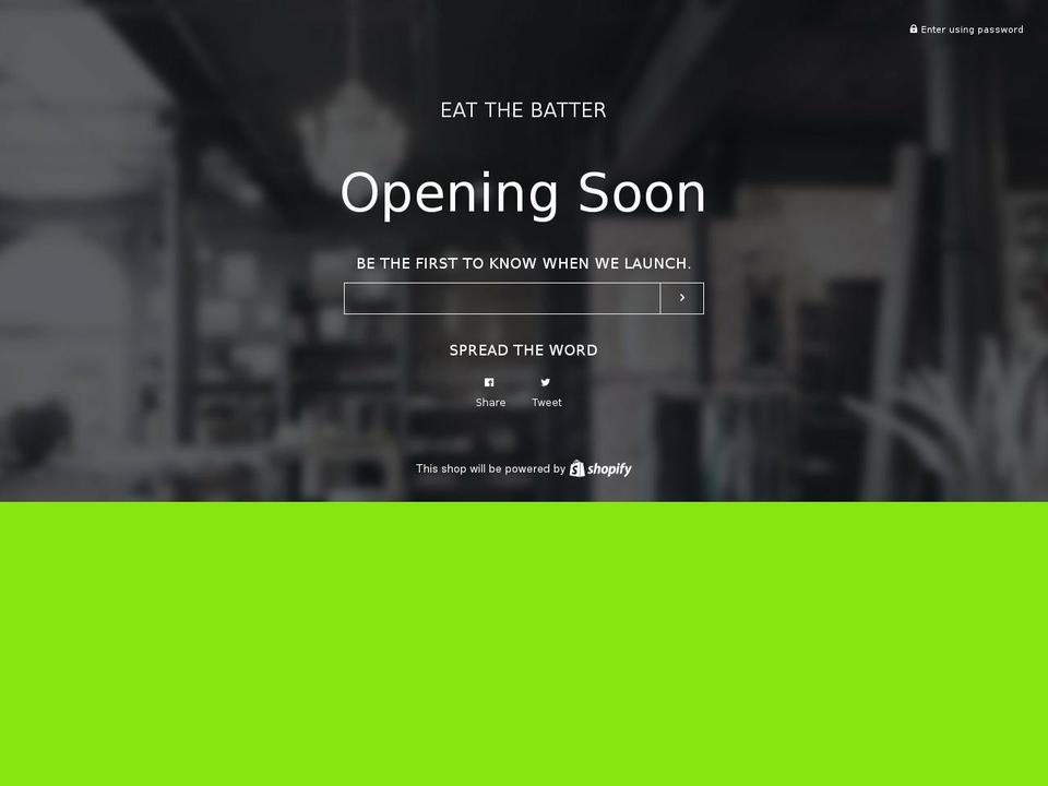 eatthebatter.com — Shopify storefront screenshot