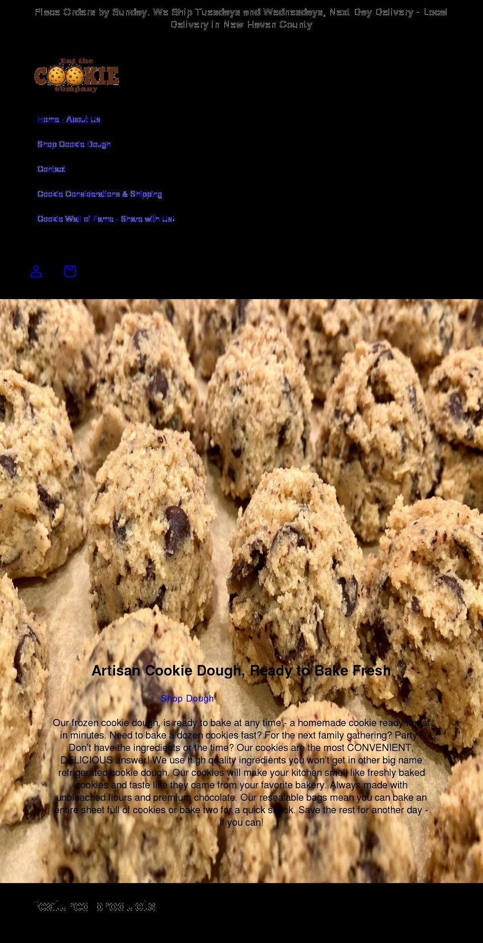 eatthecookiecompany.com shopify website screenshot