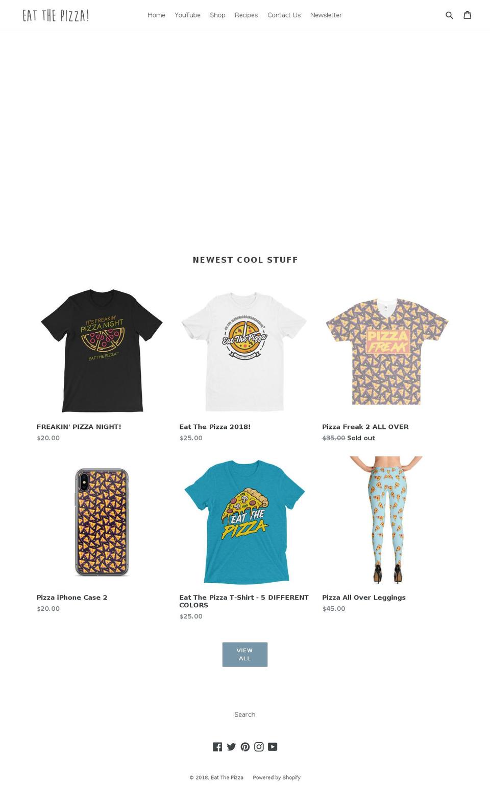eatthepizzashow.com — Shopify storefront screenshot