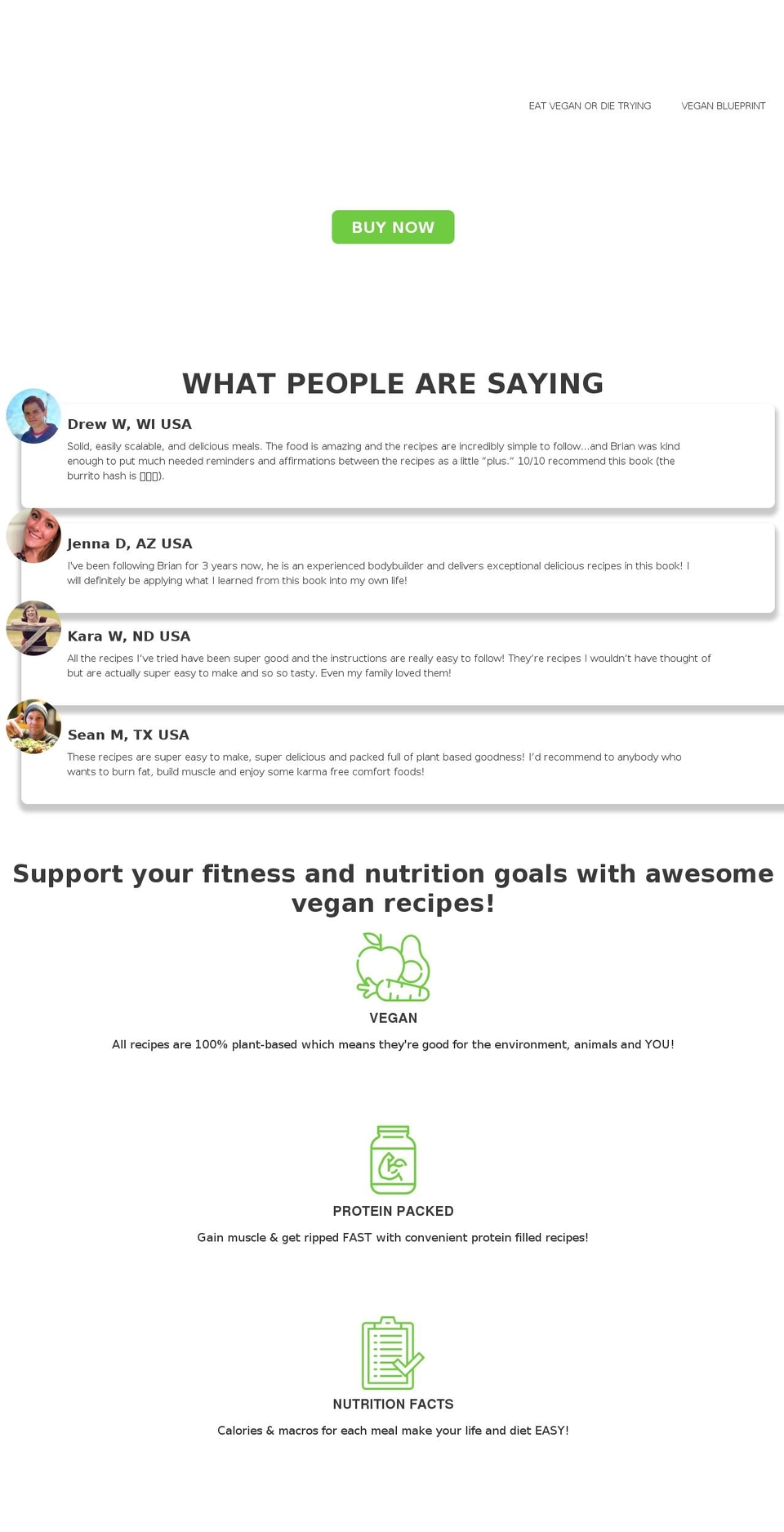 eatveganordietrying.com shopify website screenshot