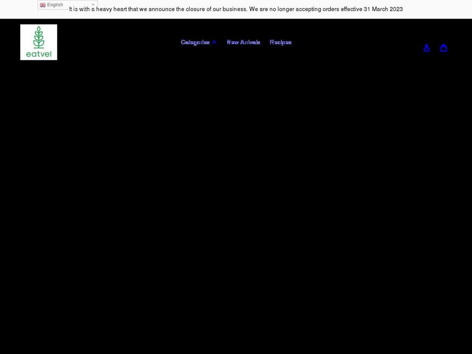 eatvel.com shopify website screenshot