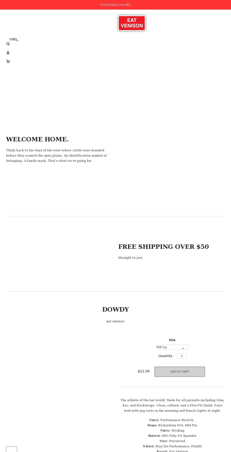 eatvenison.com shopify website screenshot