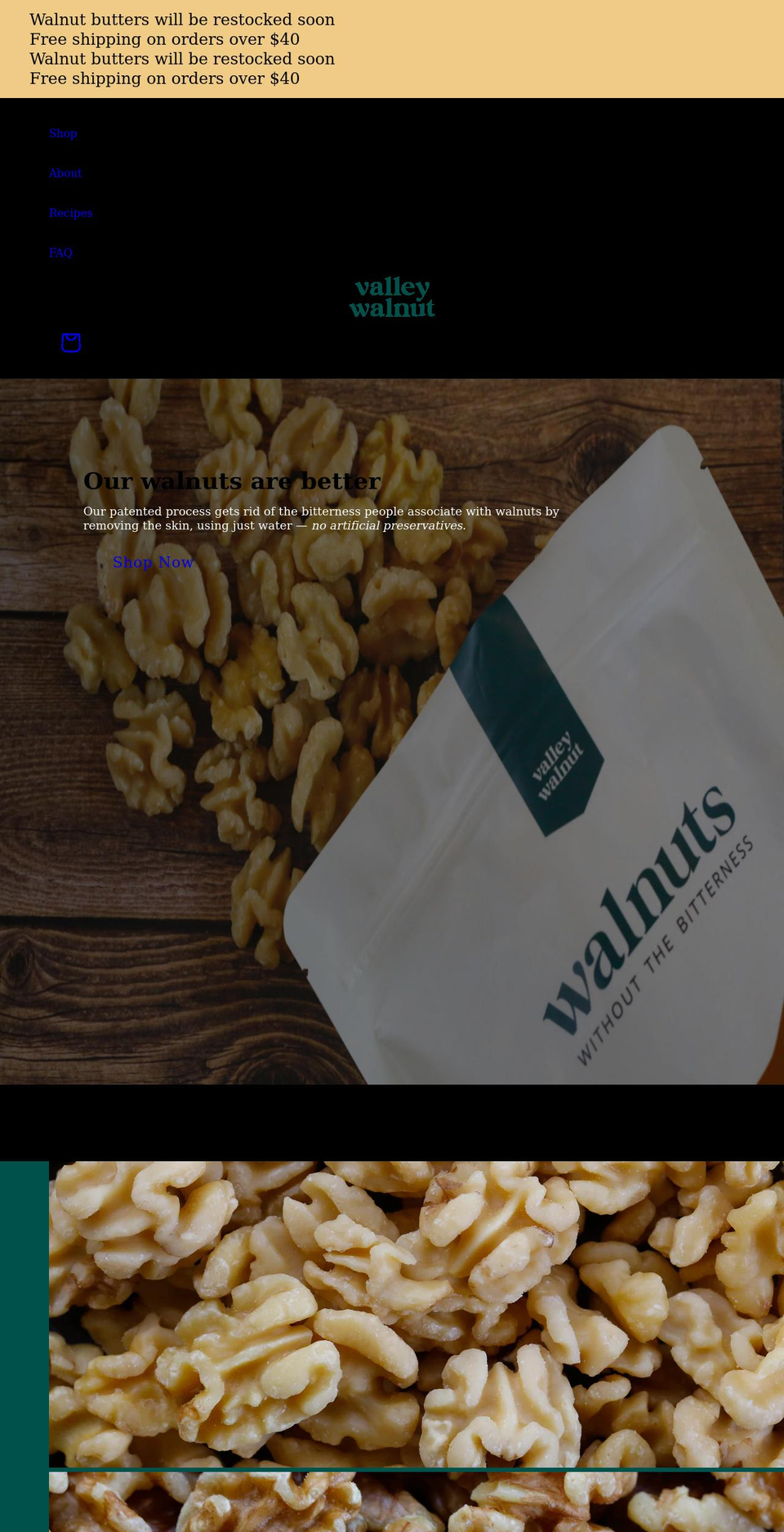 eatwalnuts.com shopify website screenshot
