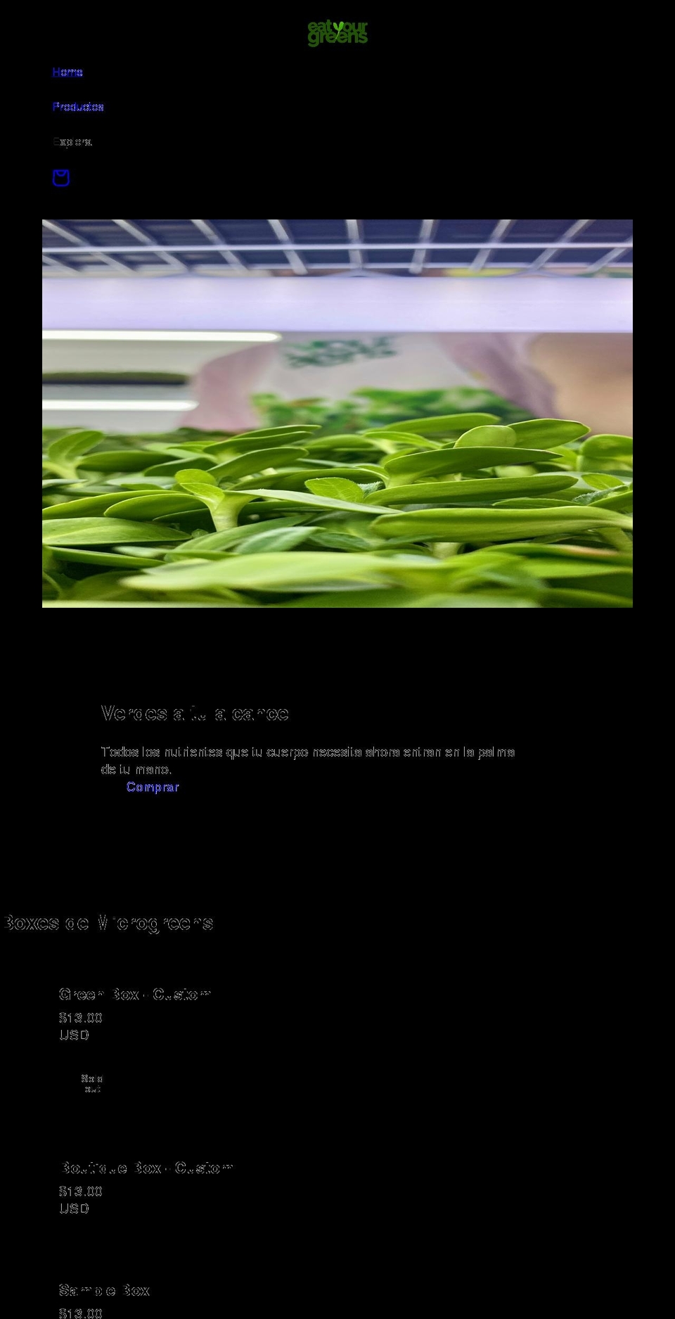 eatyourgreens.shop shopify website screenshot