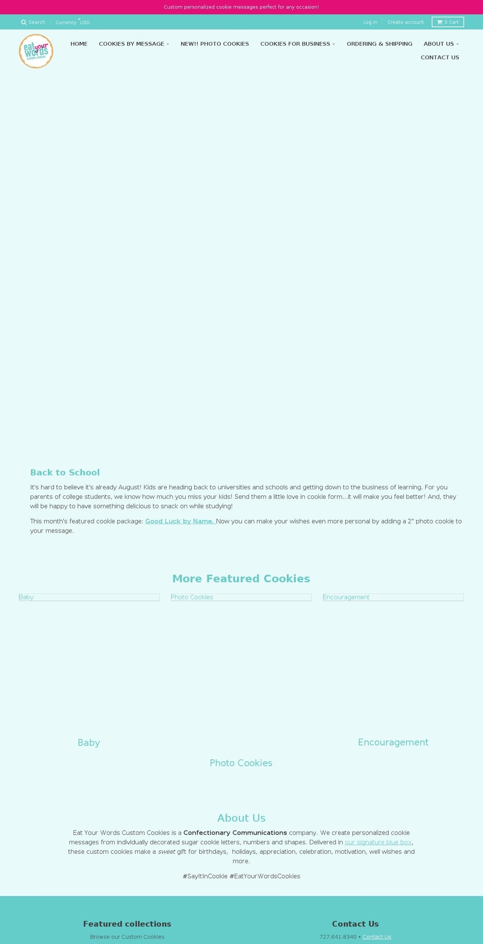 eatyourwordscookies.com — Shopify storefront screenshot