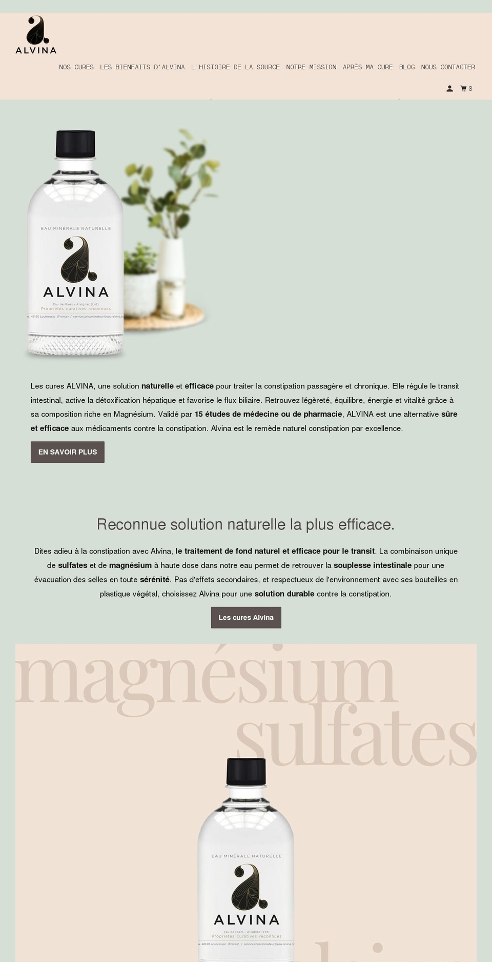 eau-alvina.com shopify website screenshot