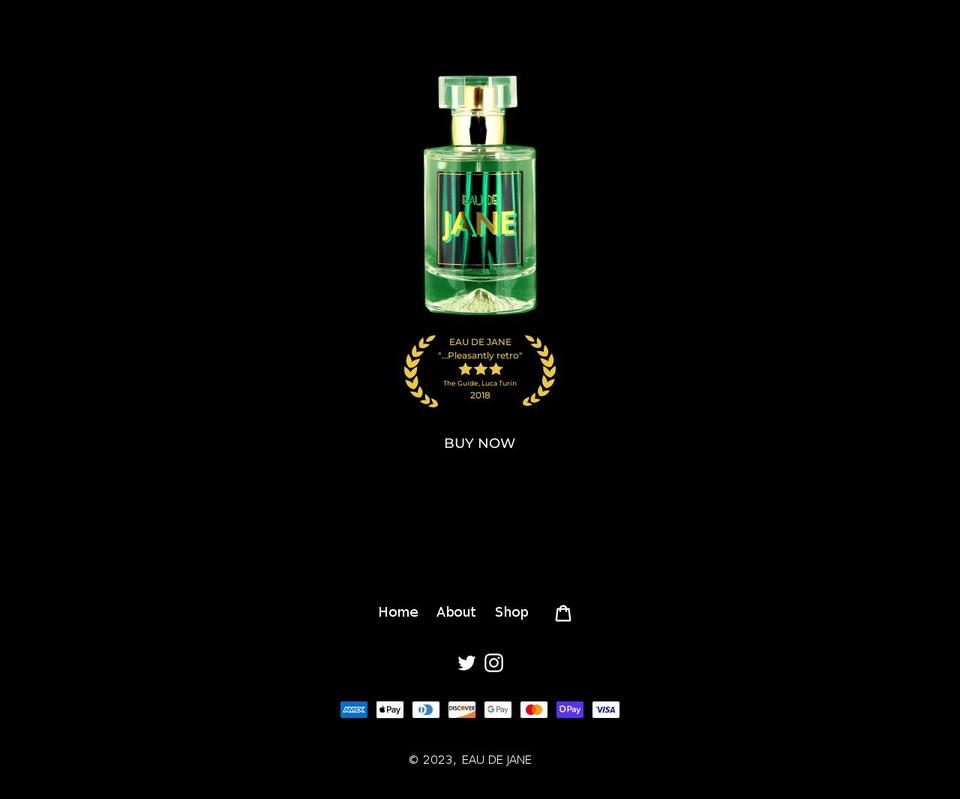 eaudejane.com — Shopify storefront screenshot