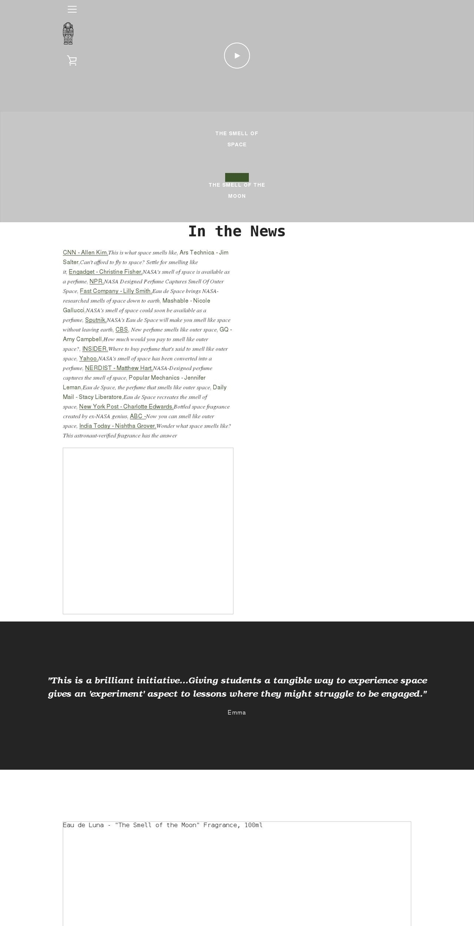 eaudespace.com shopify website screenshot