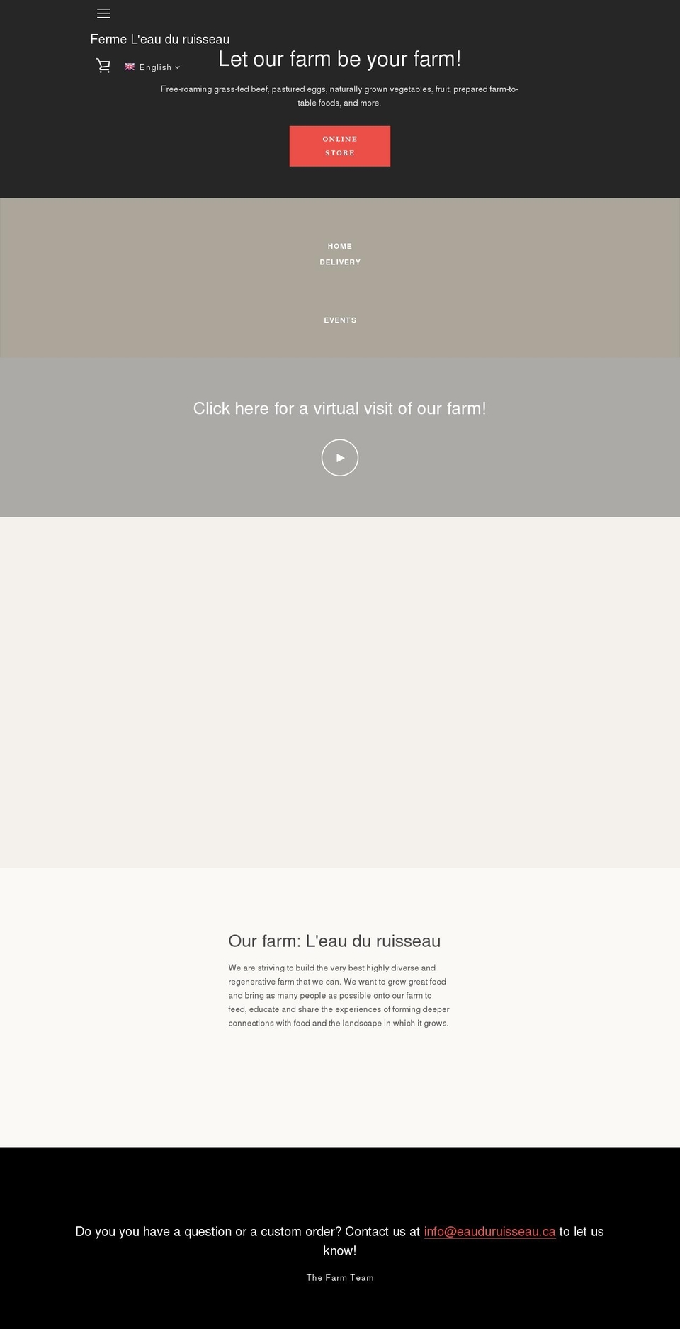 eauduruisseau.ca shopify website screenshot