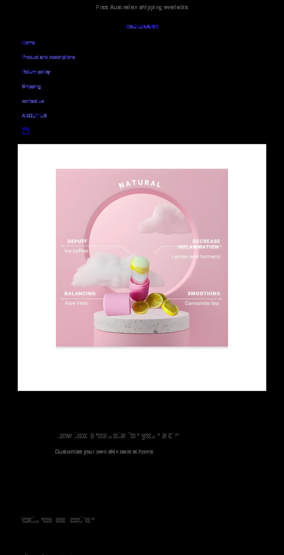 eaulunaire.com shopify website screenshot