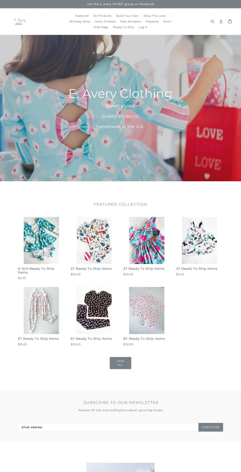 eaveryclothing.com — Shopify storefront screenshot