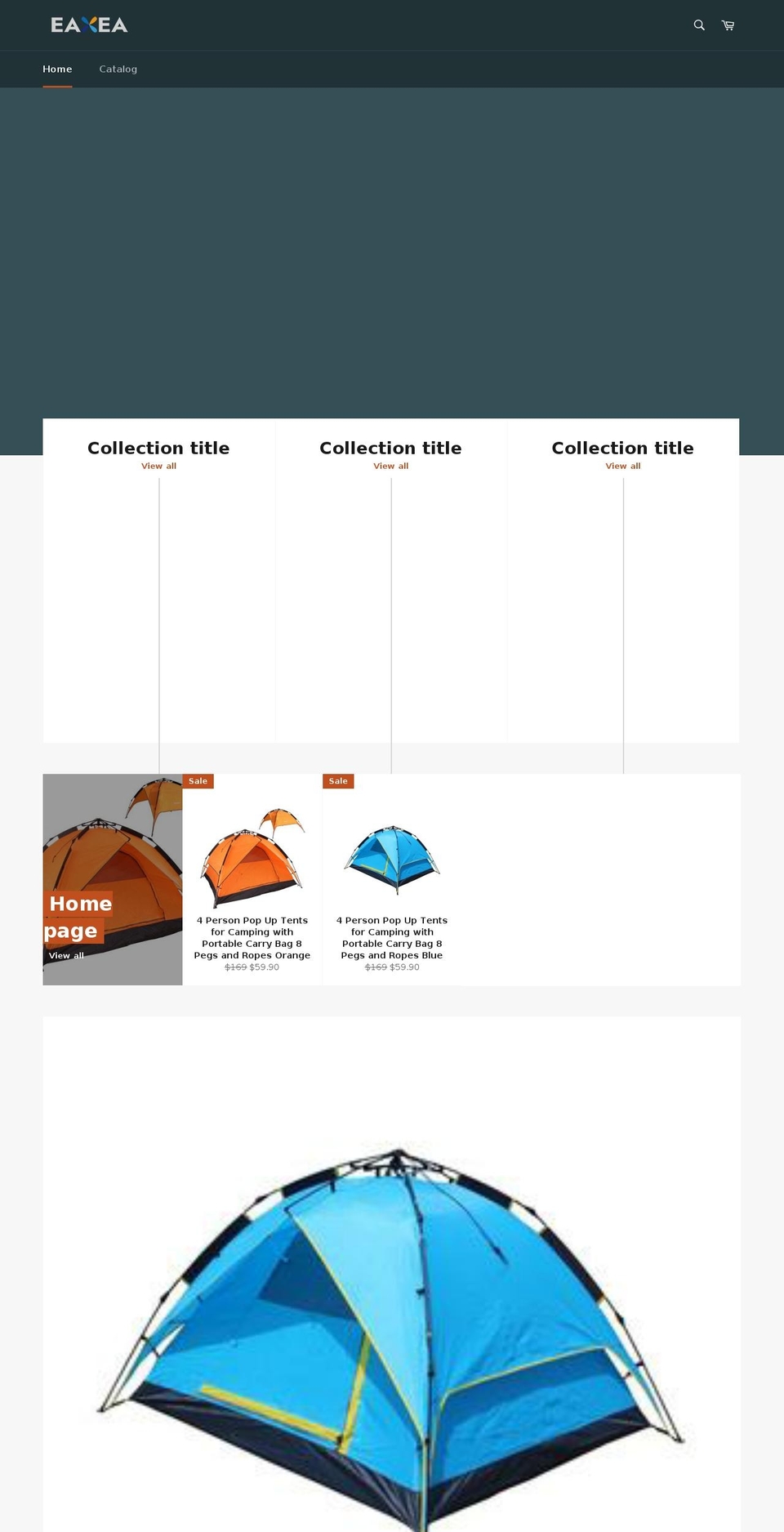 eaxea.com — Shopify storefront screenshot