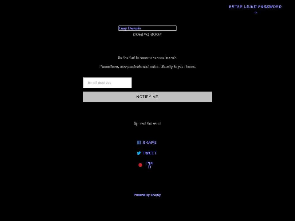 eazycampin.com shopify website screenshot