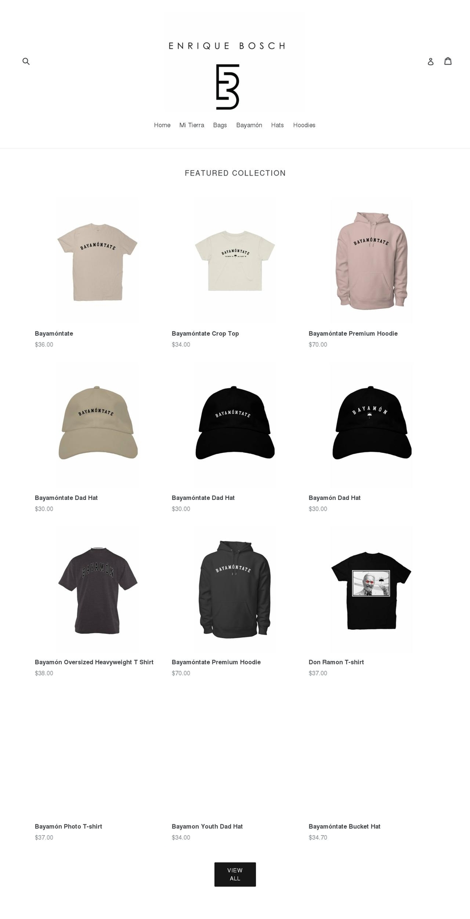 eb-collection-official.myshopify.com — Shopify storefront screenshot