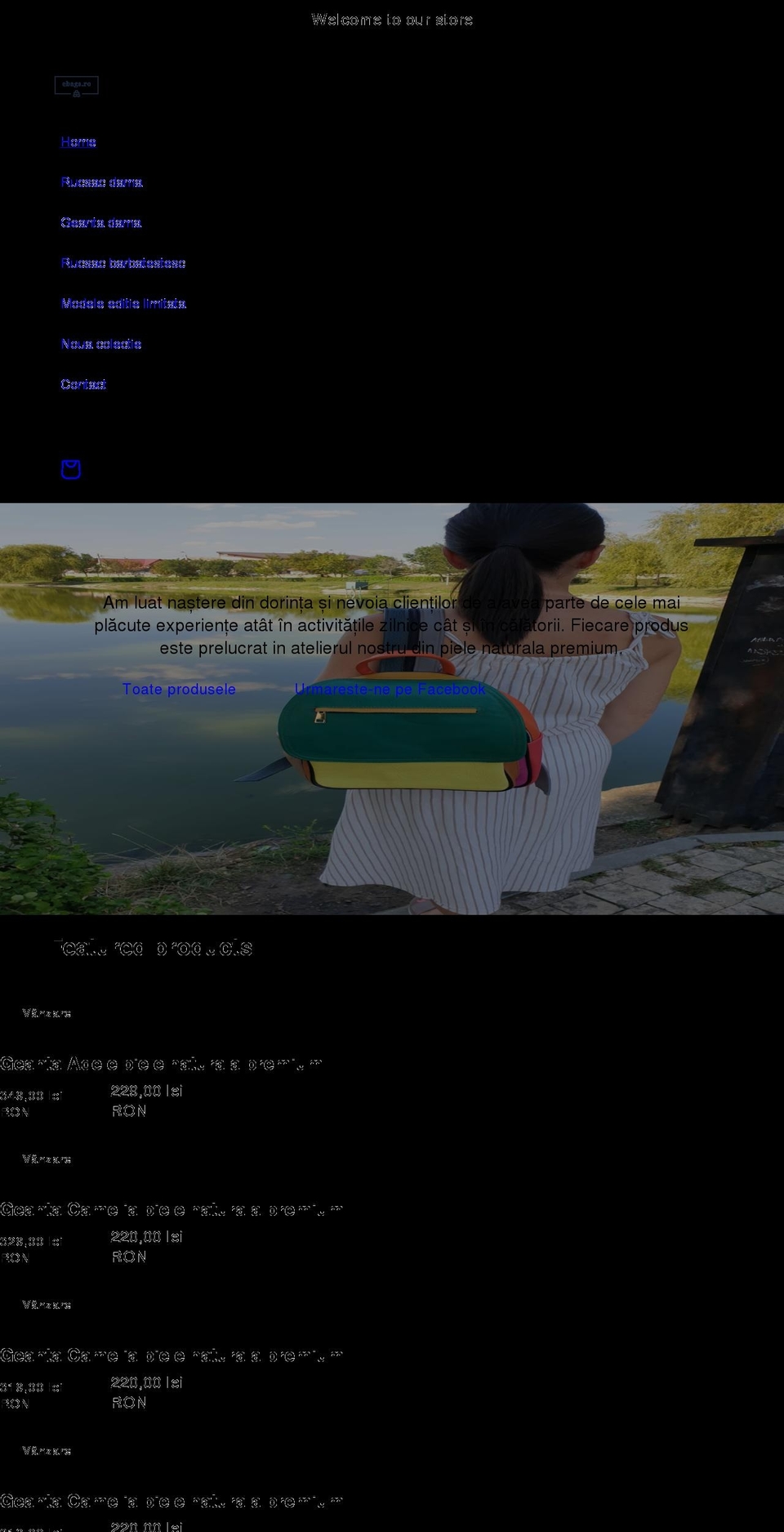 ebags.ro shopify website screenshot