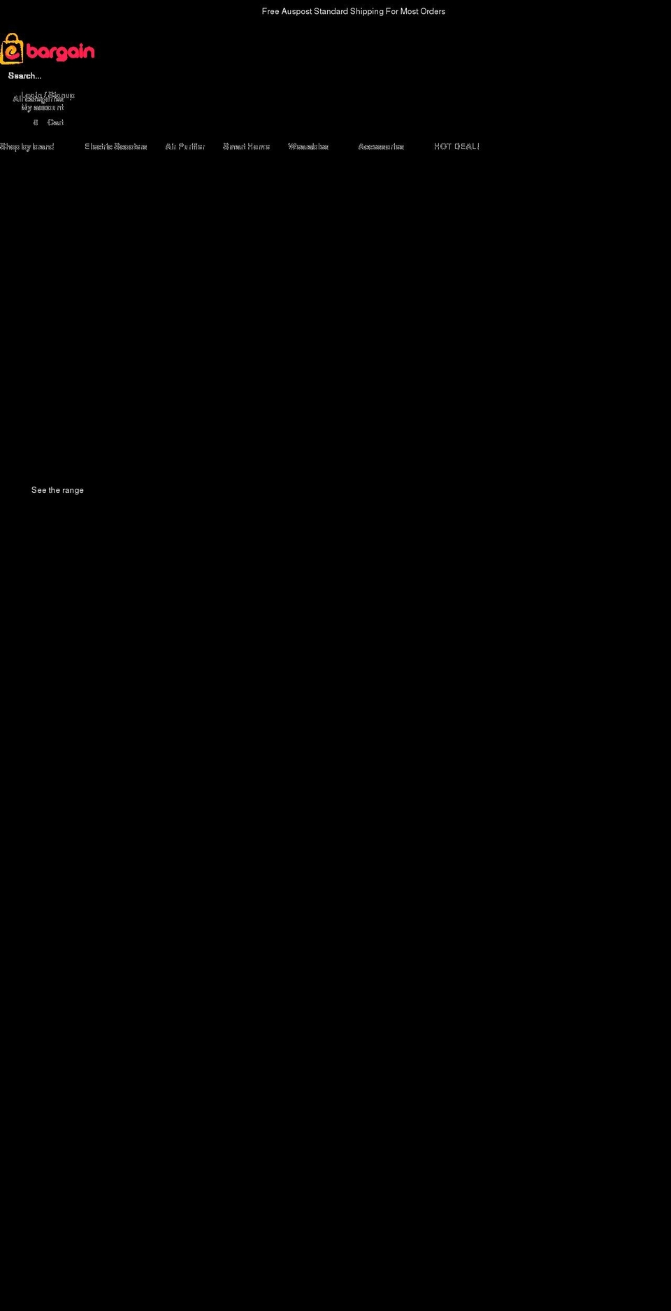 ebargain.com.au shopify website screenshot