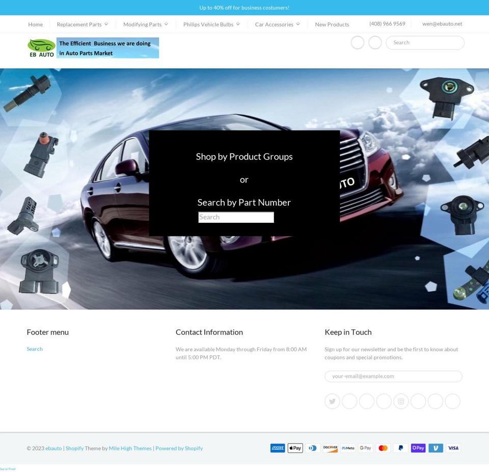 ebauto.net shopify website screenshot