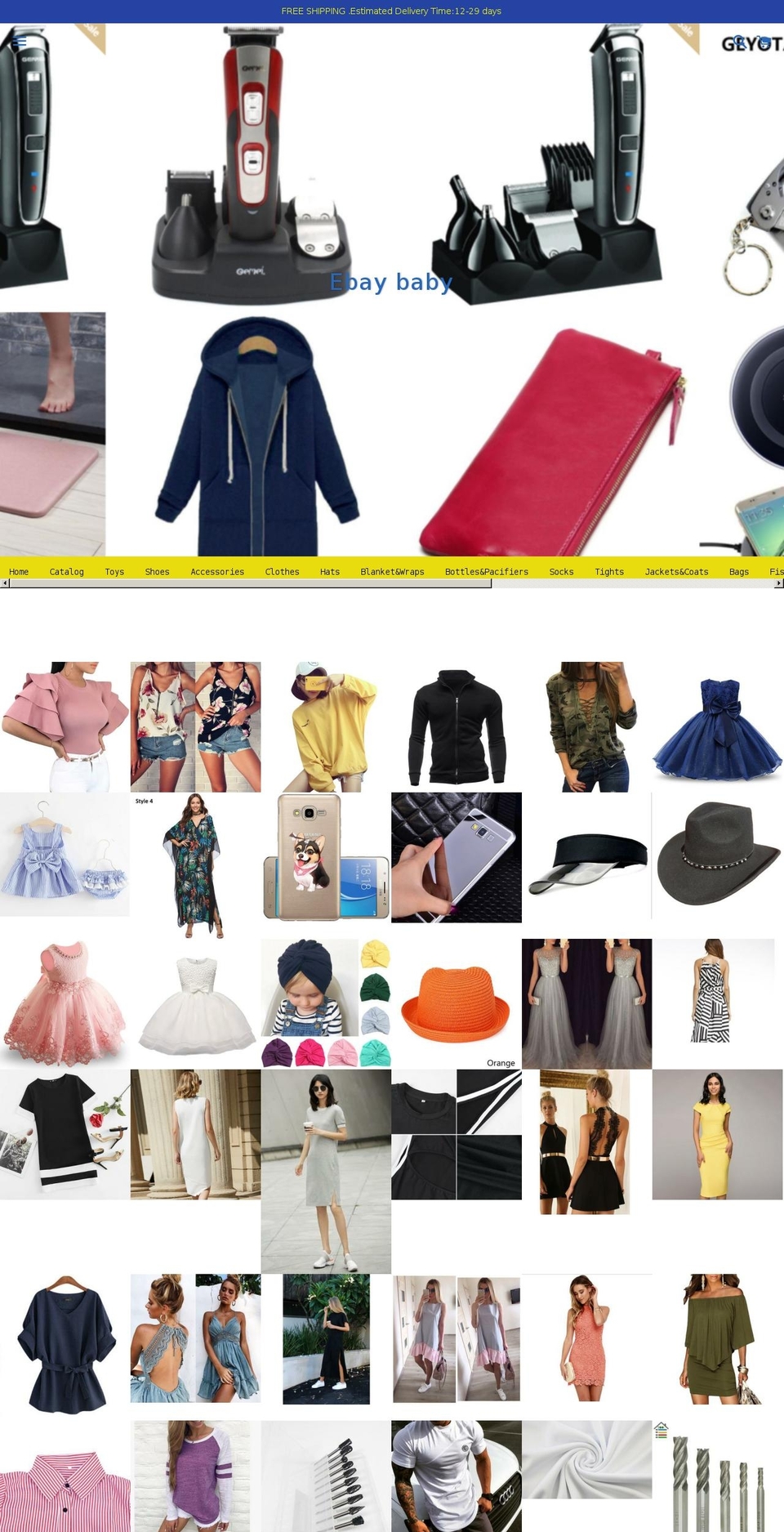 ebaybaby.net shopify website screenshot