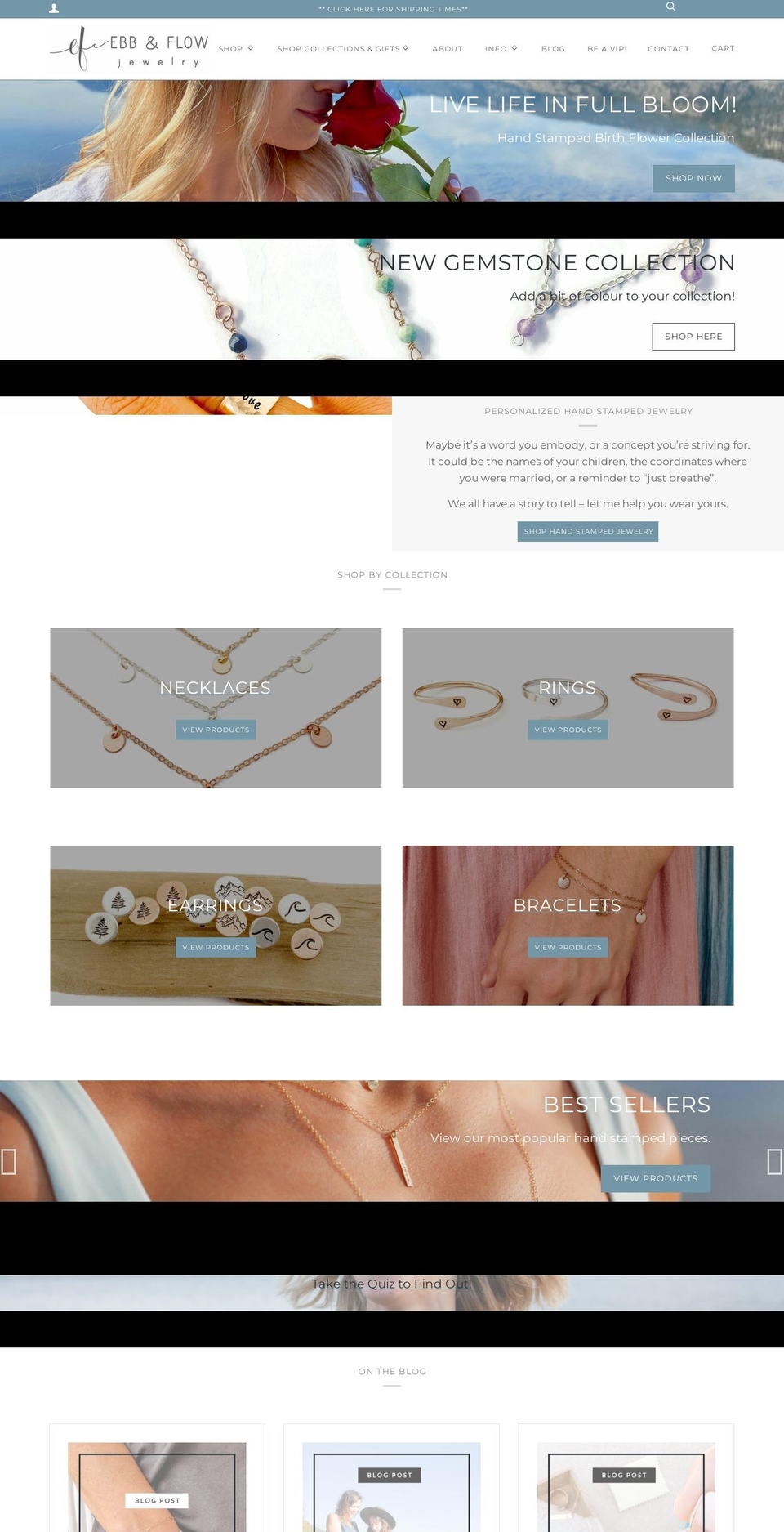ebbandflowjewelry.ca shopify website screenshot
