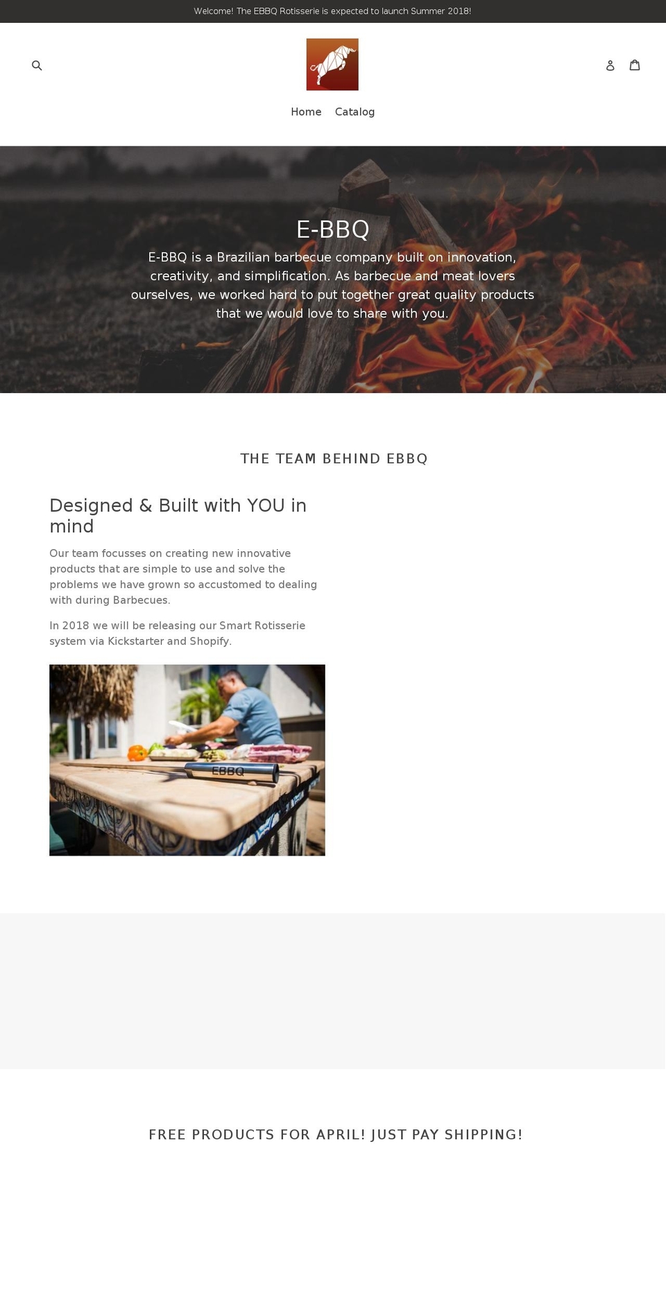 ebbqrotisserie.com shopify website screenshot