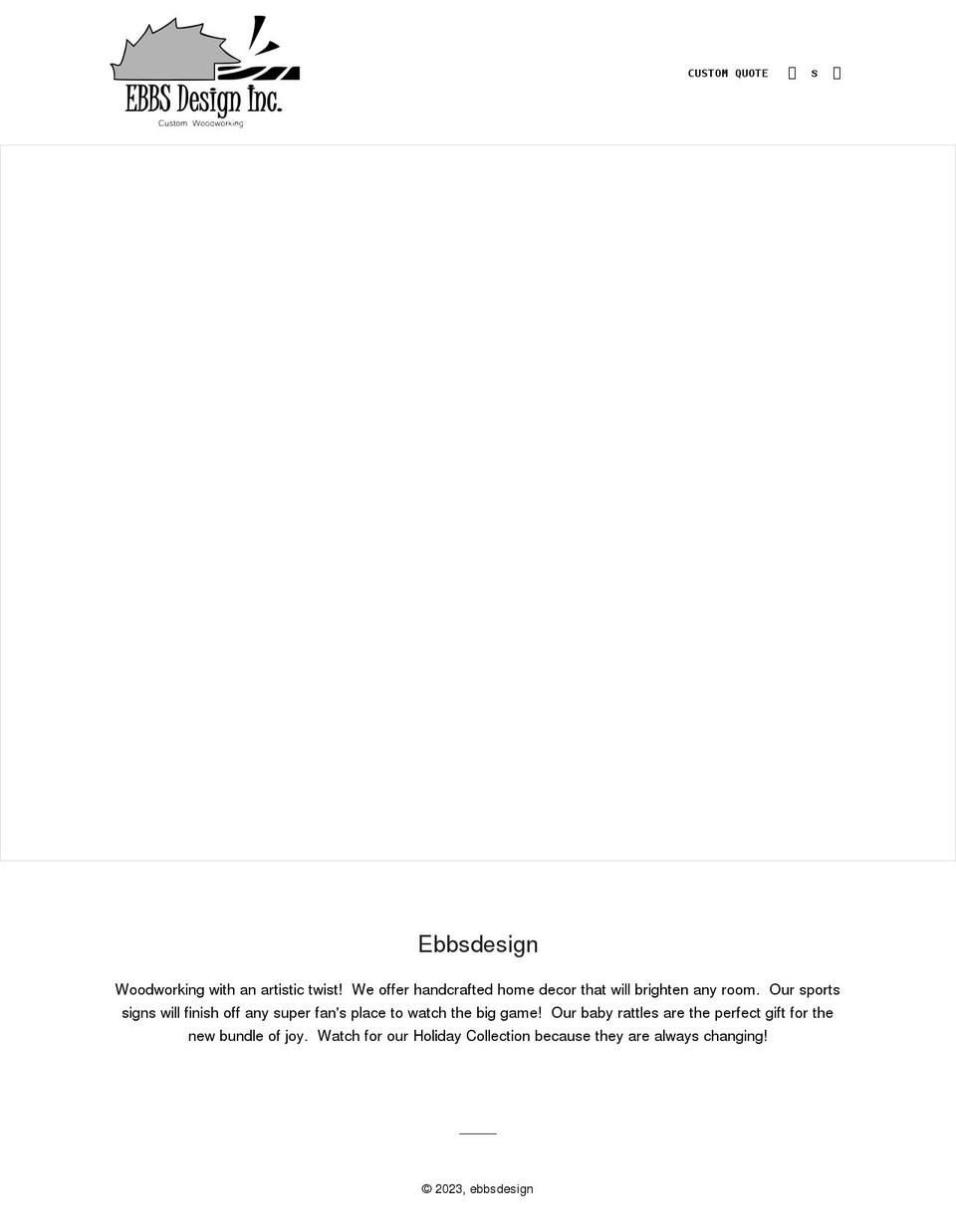 ebbsdesign.com shopify website screenshot