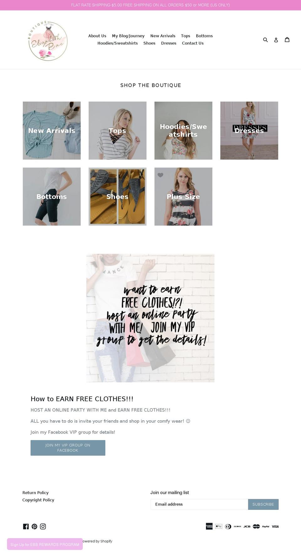 ebbshop.com — Shopify storefront screenshot