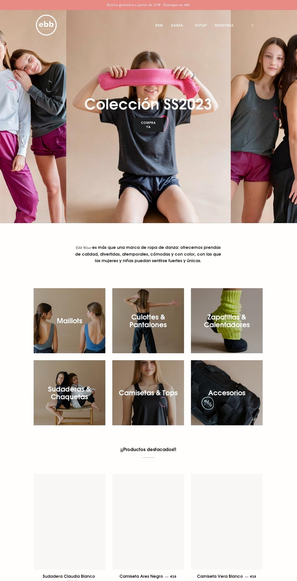 ebbwearbcn.com shopify website screenshot