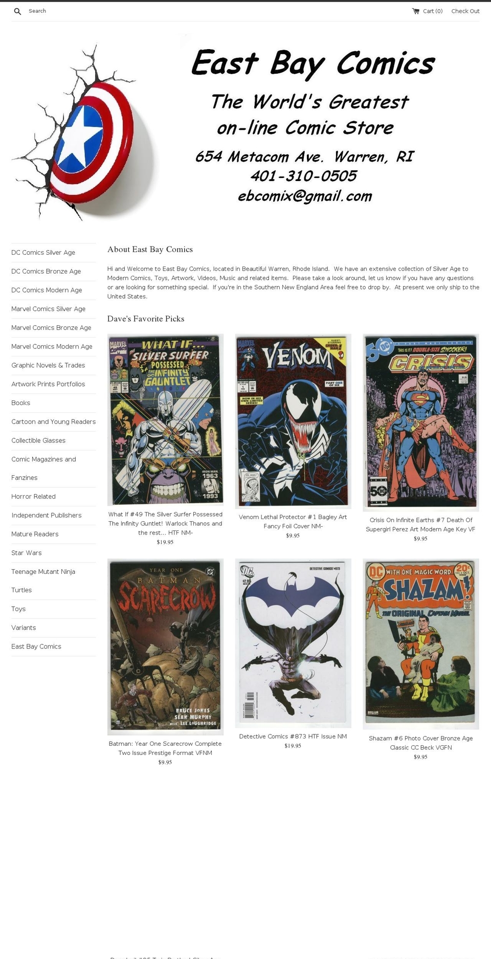 ebcomix.com — Shopify storefront screenshot