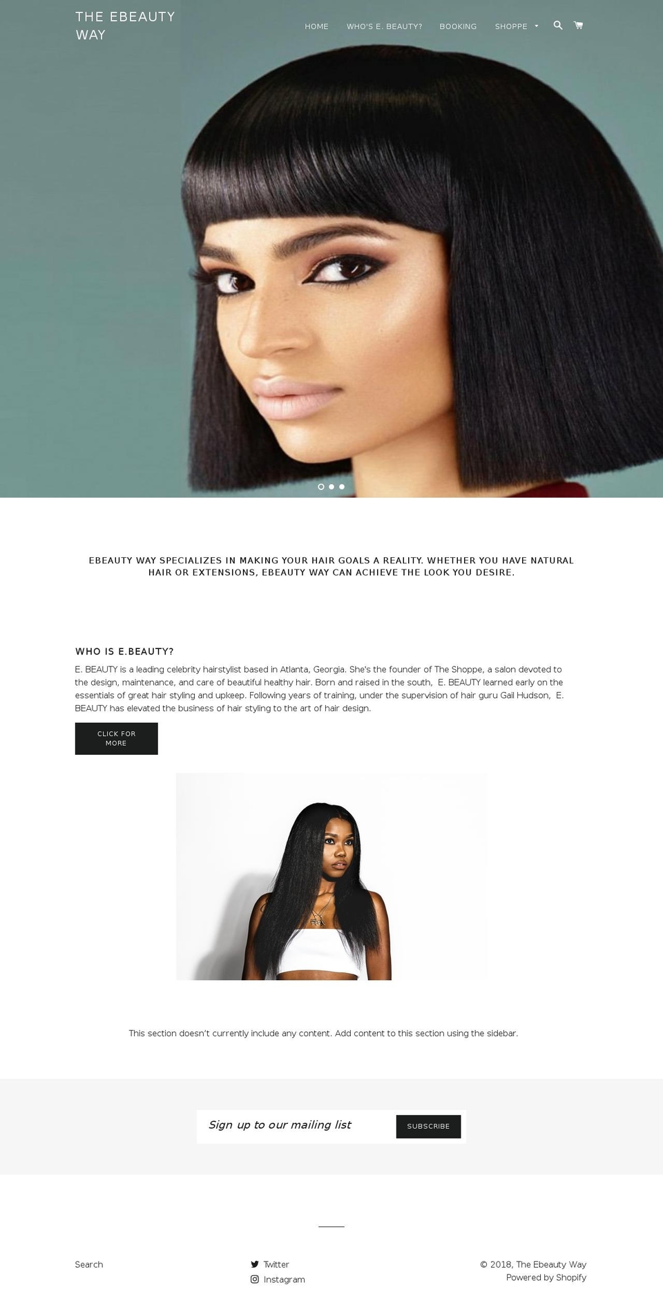 ebeautyway.com — Shopify storefront screenshot